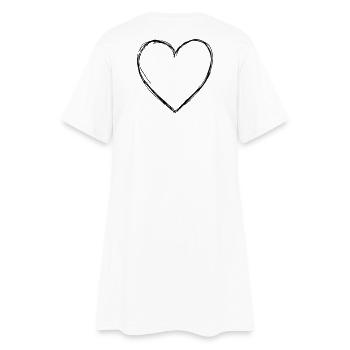 Coeur amour symbole cadeau anniversaire amitie - Robe T-shirt Femme - blanc - Dos