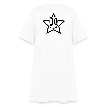 lachender stern gesicht star - Robe T-shirt Femme - blanc - Dos