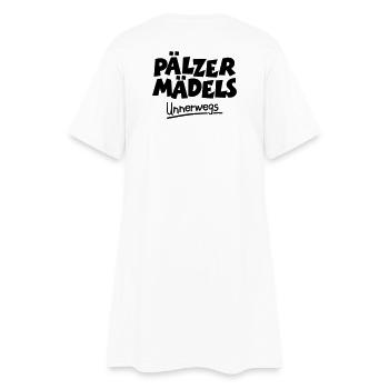 Pälzer Mädels unnerwegs - Pfälzer Mädels unterwegs - Frauen T-Shirt-Kleid - Weiß - Hinten