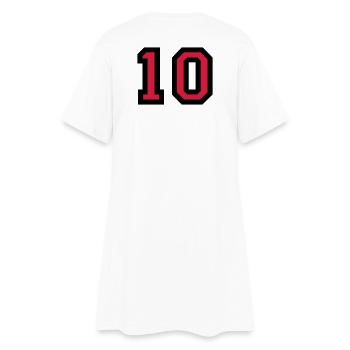 The number 10 - number ten - Women’s T-Shirt Dress - white - Back
