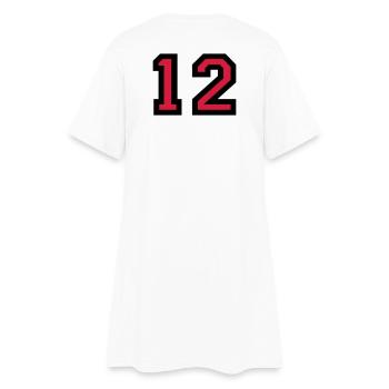 Le numéro 12 - Le numéro de douze - Robe T-shirt Femme - blanc - Dos