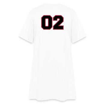 number02 - Robe T-shirt Femme - blanc - Dos