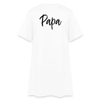 Papa Familie Eltern Liebe Typografie Geschenk - Frauen T-Shirt-Kleid - Weiß - Hinten