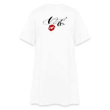 Thank you - Women’s T-Shirt Dress - white - Back