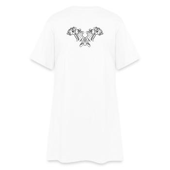 lackierpistole - Frauen T-Shirt-Kleid - Weiß - Hinten