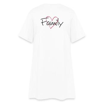 Cadeau de famille d'amitié de coeur de famille - Robe T-shirt Femme - blanc - Dos