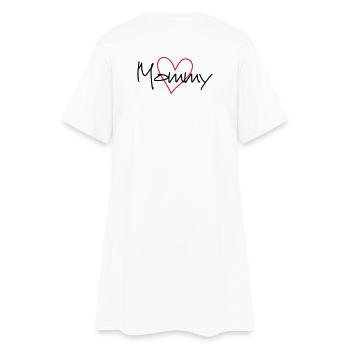 Mommy coeur cadeau de partenaire look - Robe T-shirt Femme - blanc - Dos