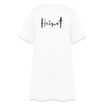Heimat I Zuhause Daheim Herz Geschenk - Frauen T-Shirt-Kleid - Weiß - Hinten