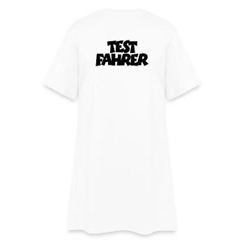 Testfahrer - Frauen T-Shirt-Kleid - Weiß - Hinten