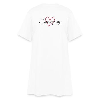 coeur de shopping j'adore le cadeau - Robe T-shirt Femme - blanc - Dos