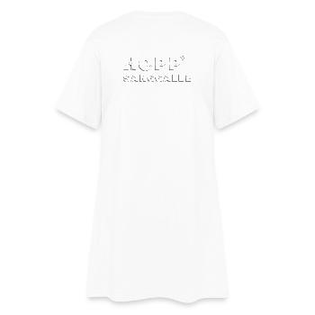 Hopp Sanggalle Cult Saying - embossed 3D - Women’s T-Shirt Dress - white - Back