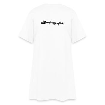 stacheldraht - Frauen T-Shirt-Kleid - Weiß - Hinten
