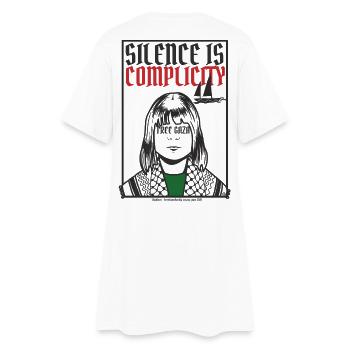 Silence is complicity, Free Gaza, Free Palestine - Robe T-shirt Femme - blanc - Dos
