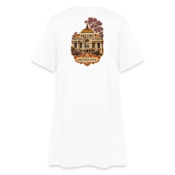 Mexico City Bellas Artes Art - Frauen T-Shirt-Kleid - Weiß - Hinten