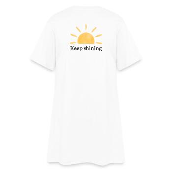 Continuer à briller – Soleil – Minimaliste - Robe T-shirt Femme - blanc - Dos