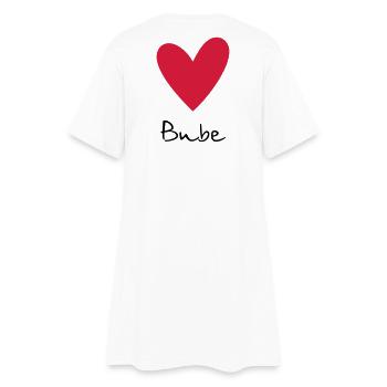 Herz Bube Herzbube Geschenk - Frauen T-Shirt-Kleid - Weiß - Hinten