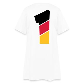 Deutschland Nummer 1 - Frauen T-Shirt-Kleid - Weiß - Hinten