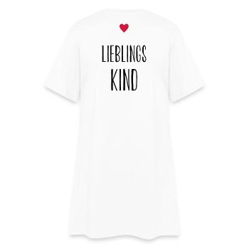 Idée cadeau cadeau enfant coeur enfant préféré - Robe T-shirt Femme - blanc - Dos