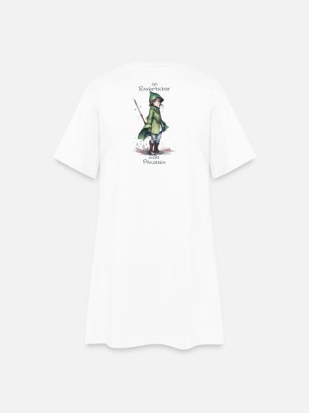 Räubertochter - Frauen T-Shirt-Kleid - Weiß