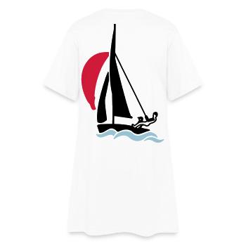 Bateau à voile pour jeunes (420 470 505) - Robe T-shirt Femme - blanc - Dos