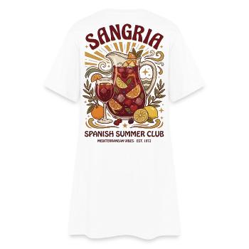 Sangria - Frauen T-Shirt-Kleid - Weiß - Hinten