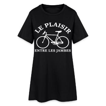 Le plaisir du velo - Robe T-shirt Femme - noir - Devant