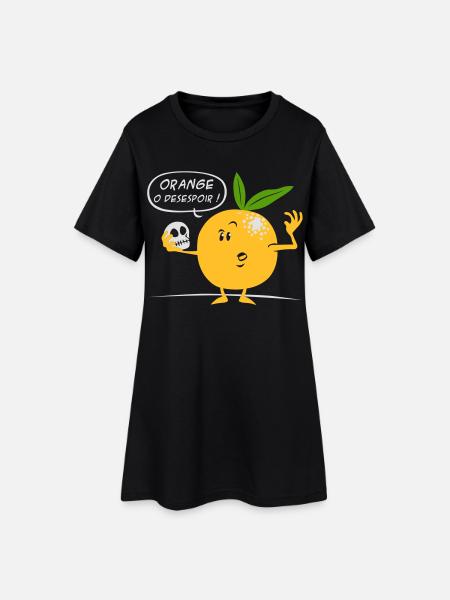 orange o despair - Women’s T-Shirt Dress - black