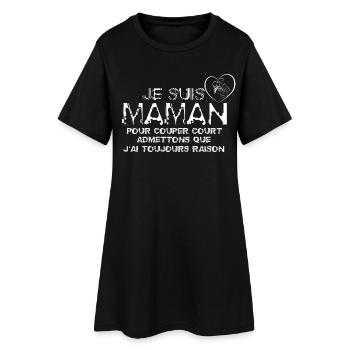 Je suis Maman - Robe T-shirt Femme - noir - Devant