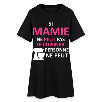 Mamie peut le cuisiner - Robe T-shirt Femme - noir - Devant