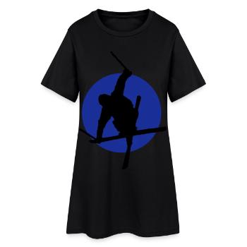 Icône de freestyle ski - Robe T-shirt Femme - noir - Devant