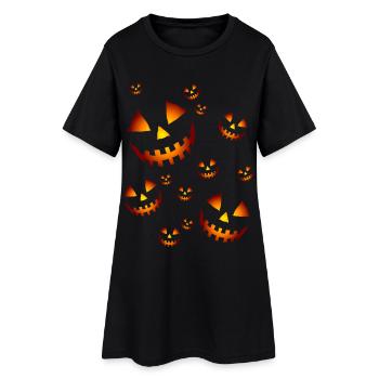 Les citrouilles lumineuses - Robe T-shirt Femme - noir - Devant