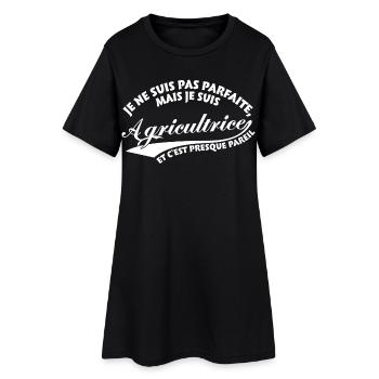 Parfaite Agricultrice - Robe T-shirt Femme - noir - Devant