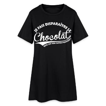 Disparaître le chocolat - Robe T-shirt Femme - noir - Devant