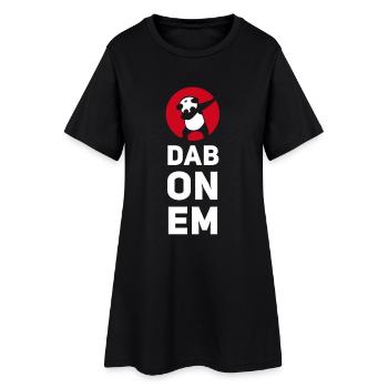 tamponner sur em tamponnant panda de football touché mooving - Robe T-shirt Femme - noir - Devant