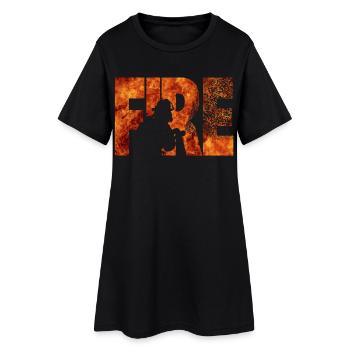 Firefighter - Robe T-shirt Femme - noir - Devant