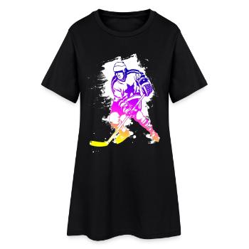 joueur de hockey arc-éclaboussures de hockey tor fraîche - Robe T-shirt Femme - noir - Devant