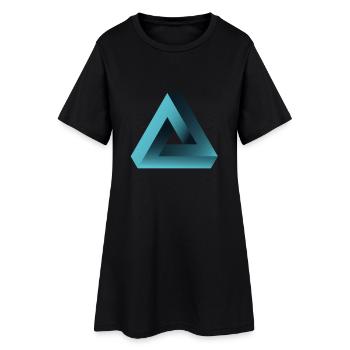 Illusion optical illusion pyramid illuminati ne - Women’s T-Shirt Dress - black - Front