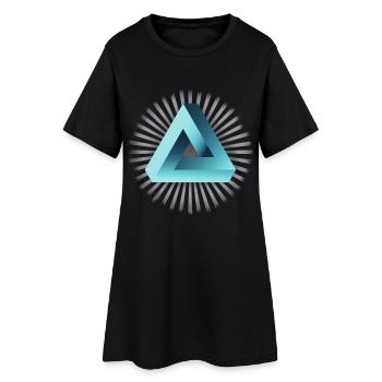 illusion illuminati illusion d'optique Escher ball - Robe T-shirt Femme - noir - Devant