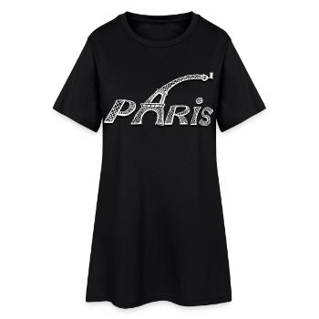 PARIS - Women’s T-Shirt Dress - black - Front
