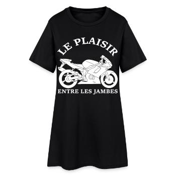 Le plaisir de la moto - Robe T-shirt Femme - noir - Devant