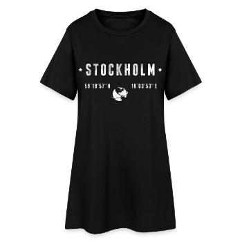 Stockholm - Frauen T-Shirt-Kleid - Schwarz - Vorne