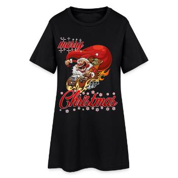 joyeux noël réglage père - Robe T-shirt Femme - noir - Devant