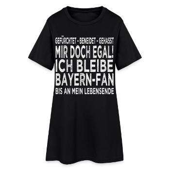 Bayern Fan - Frauen T-Shirt-Kleid - Schwarz - Vorne