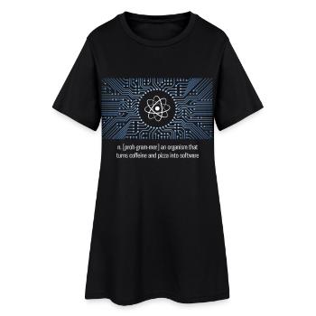 nerd programmateur urknall platine CPU pc code LOL - Robe T-shirt Femme - noir - Devant