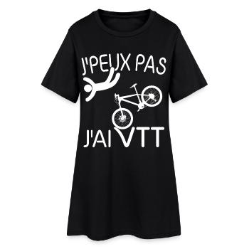 J'PEUX PAS , J'AI VTT - Robe T-shirt Femme - noir - Devant