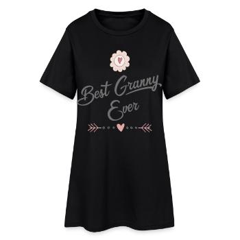 mamie - Robe T-shirt Femme - noir - Devant