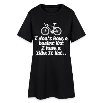 Cyclisme J’ai une liste de vélo - Robe T-shirt Femme - noir - Devant