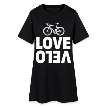 Vélo Amour Vélo - Robe T-shirt Femme - noir - Devant