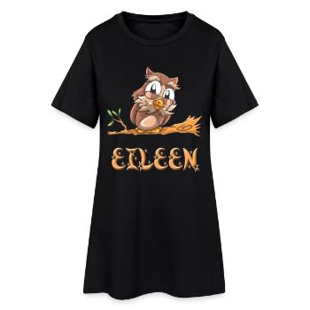 Owl Eileen - Robe T-shirt Femme - noir - Devant