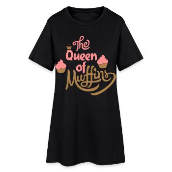 muffins - Robe T-shirt Femme - noir - Devant